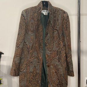Carlisle Size 10 Coat Paisley Olive Rust
